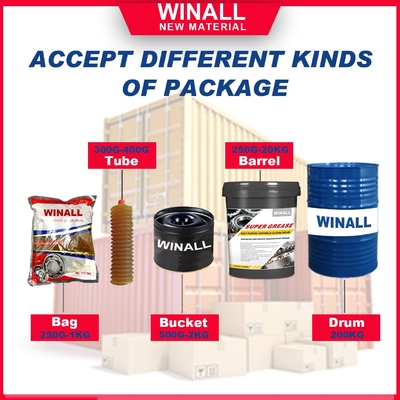 أصفر 250g، 500g، 5L، 15L، 20L البرميل أفضل التشحيم، الالتصاق، مقاومة الاحتكاك MP3 الدهون متعددة الأغراض