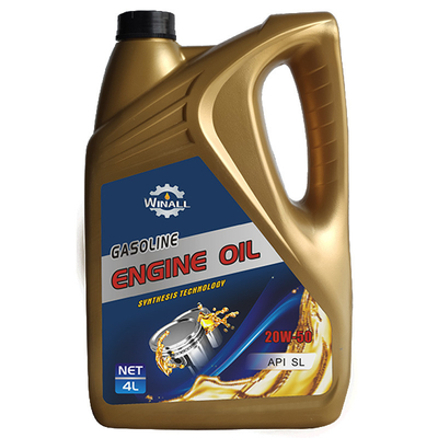 مضادات الأكسدة حديد التخفيف 4L صفراء SAE 20W50 سيارة البنزين زيت المحرك